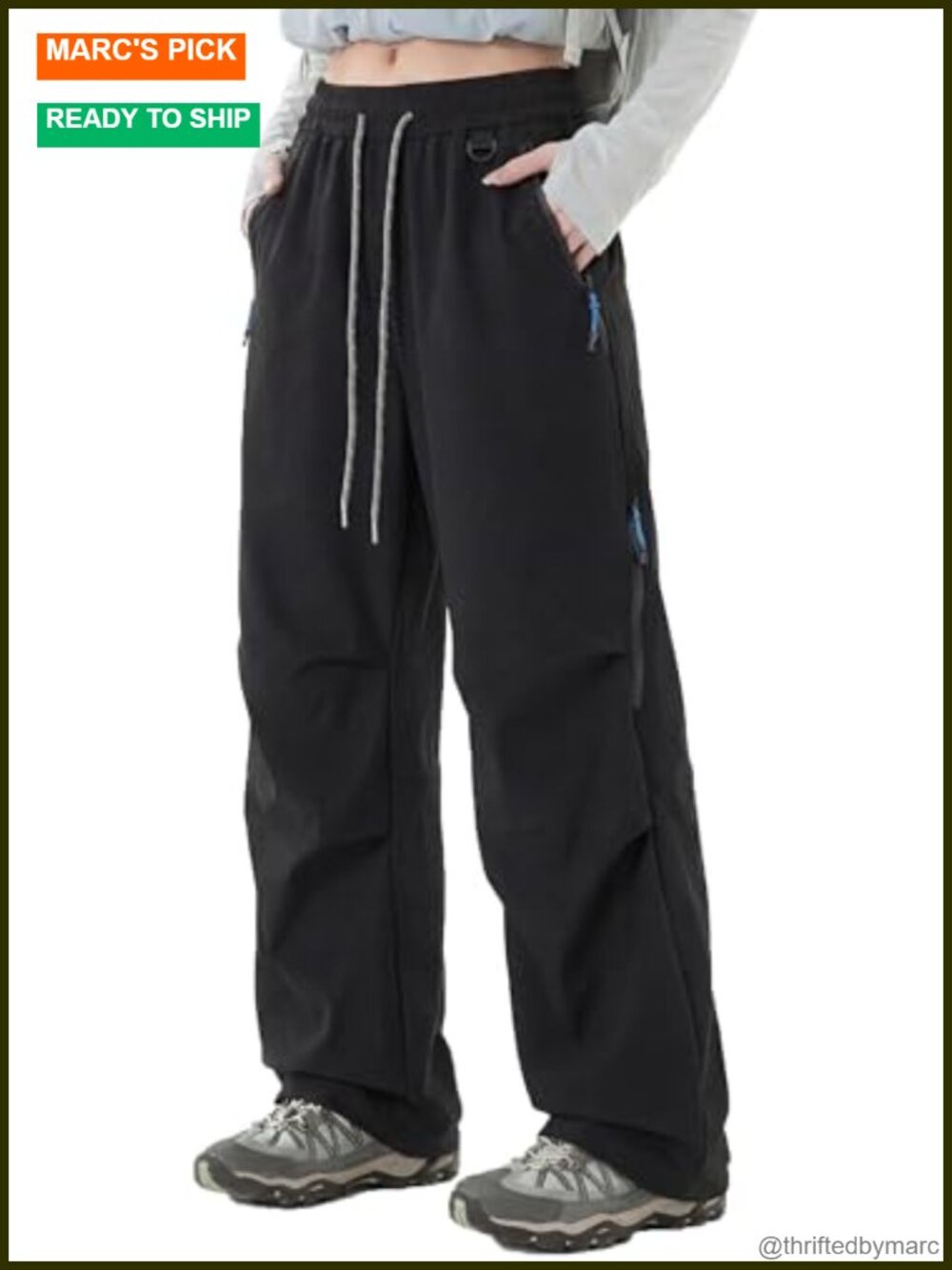 Quick Dry Waterproof Cargo Pants Fleece Lined Hiking Pants with Pockets